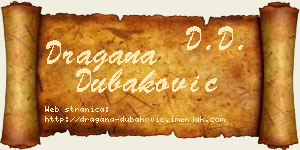 Dragana Dubaković vizit kartica